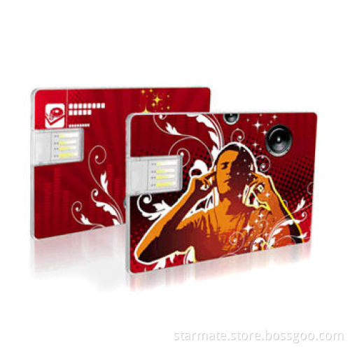 Card-shaped USB Flash Drives, High-printing Quality/Full Capacity, Data Pre-load/Auto-run Function